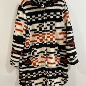 LIV Outdoor knee length Sherpa jacket. Size L. So cozy.
